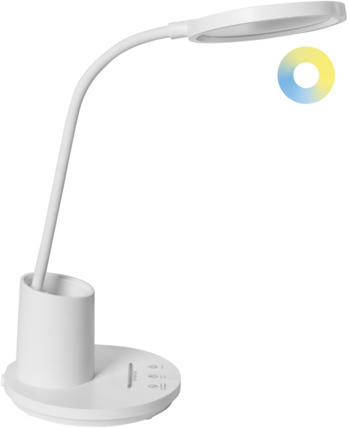 LED Schreibtischlampe VELA mit Dimmer Weiß