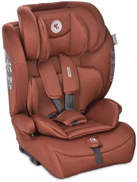Lorelli Kindersitz Rio i-Size (76 - 150 cm) Isofix Top Tether Kissen verstellbar braun