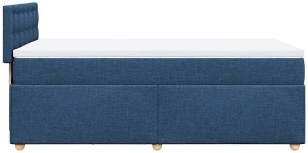 vidaXL Boxspringbett mit Matratze Blau 90x200 cm Stoff 3288883 Bild 7