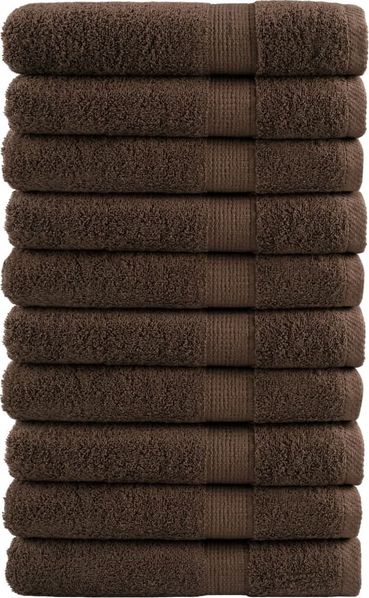 vidaXL Premium Saunatücher SOLUND 10 Stk. Braun 80x200 cm 600 g/m² 137244