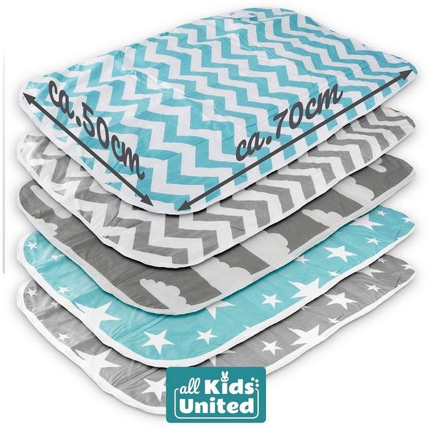 all Kids United Wickelauflage Wickelunterlage Baby Wickel-Decke, atmungsaktive, waschbare Unterlage