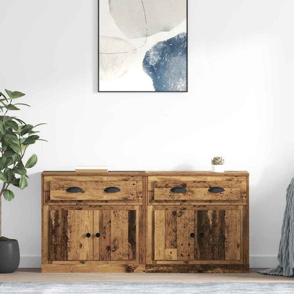 vidaXL Sideboards 2 pcs Altholz 70 x 35,5 x 67,5 cm Holzwerkstoff 3402659