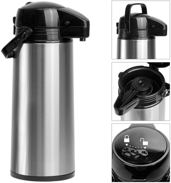 Thermoskanne mit Spenderkappe Excellent Houseware Edelstahl (1,9 L)