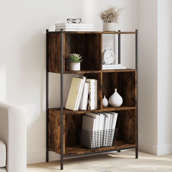 vidaXL Bücherregal Räuchereiche 72x28x109 cm Holzwerkstoff 838885