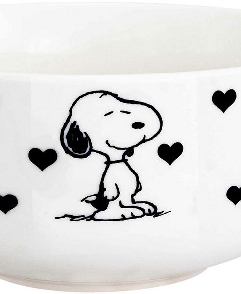 United Labels® Müslischale The Peanuts Schüssel Snoopy – Herzen - Weiß aus Keramik 400 ml, Keramik