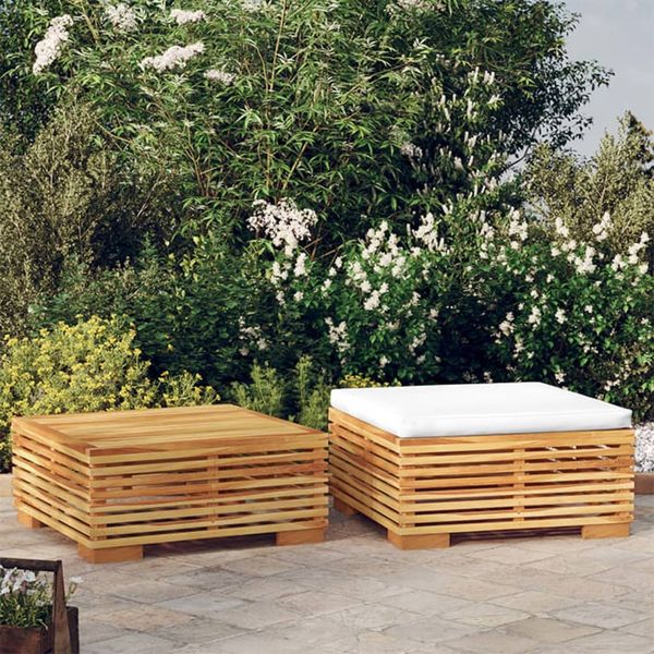 vidaXL 2-tlg. Garten-Lounge-Set Massivholz Teak 319169
