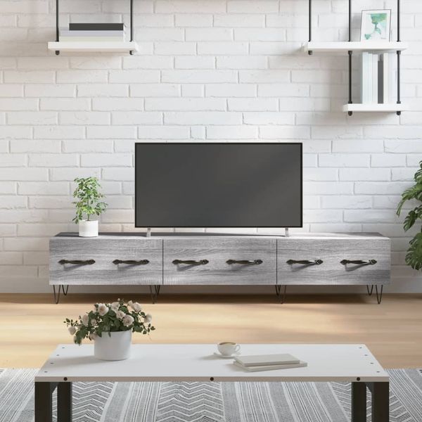 vidaXL TV-Schrank Grau Sonoma 150x36x30 cm Holzwerkstoff 829154