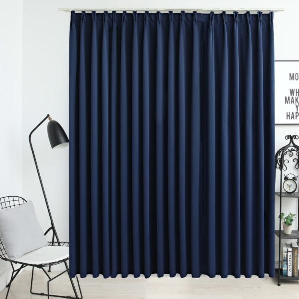 vidaXL Verdunkelungsvorhang mit Haken Blau 290 x 245 cm 134457