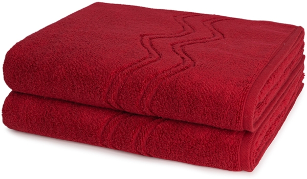 Ross Cashmere feeling 2 tlg. Frottier-Set - 2 X Duschtuch (75 X 140cm) - 520 g/m2 - Vino