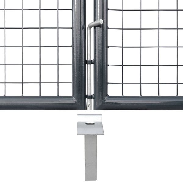 vidaXL Maschen-Gartentor Anthrazit 300x125 cm Verzinkter Stahl 154530 Bild 6