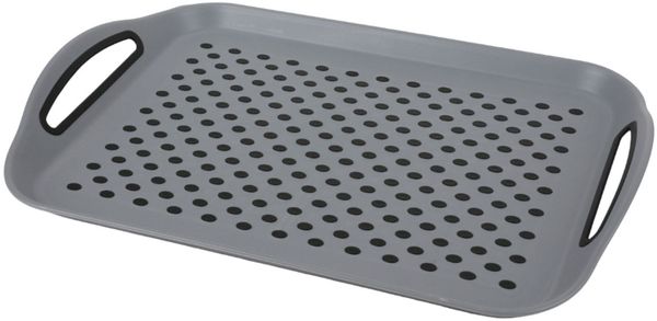 Kunststoff Tablett Serviertablett Rutschfest Frühstückstablett Servierhilfe Multitablett Transporttablett