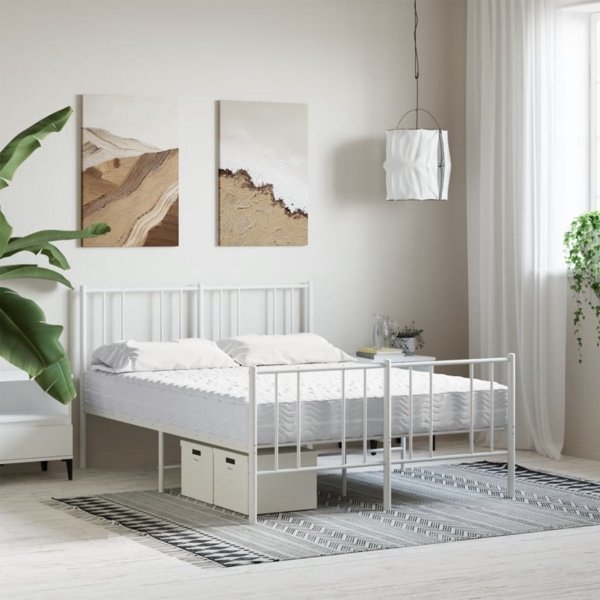 vidaXL Schaumstoffmatratze Weiß 120x200 cm Härtegrad H2 H3 356343