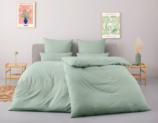 OTTO home Bettwäsche Luisa, Baumwoll-Leinen Mix, 2 teilig, ab Gr. 135x200, auch in PREMIUM Qualitäten erhältlich, Streifen