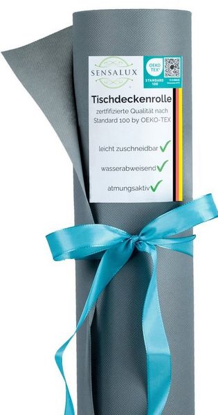 Sensalux Tischdecke Tischdeckenrolle 80g/m², bis zu 45% Recyclat, 0,99m x 10m, Grau