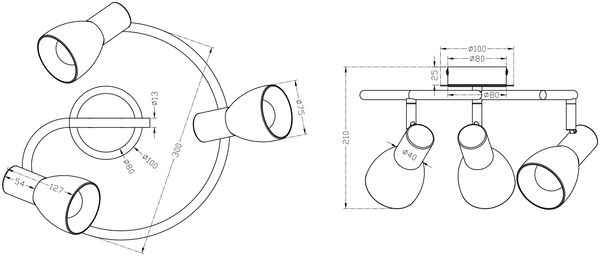 Klassischer 18 Watt LED Strahler in Messing matt Bild 4
