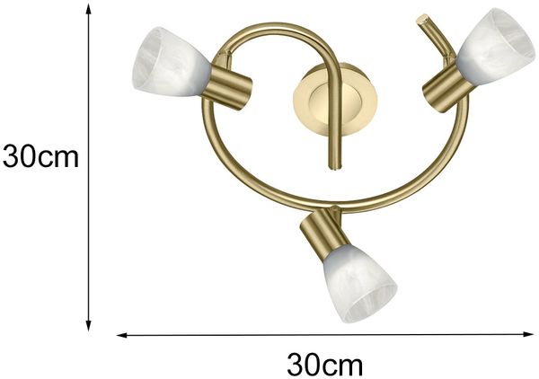 Klassischer 18 Watt LED Strahler in Messing matt Bild 3
