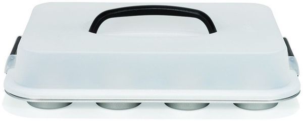 Patisse Patisse Backform für 12 Muffins mit Deckel 35cm Silver-top P03684