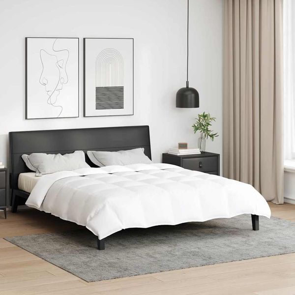 vidaXL Sommerdecke Weiß 200 x 220 cm Feder 42007635