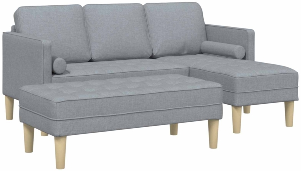 vidaXL Sofa Set 2 pcs Hellgrau 173 x 131 x 67 cm Stoff 3329252