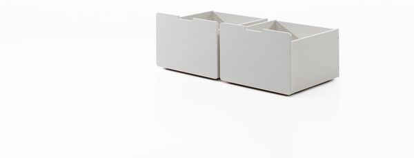 Vipack Kojen-Spielbett mit Liegefläche 90x200 cm, inkl. Leiter, Regal, Rutsche, Rolllattenrost und 2 Schubkästen, Kiefer und MDF weiß lackiert Bild 5