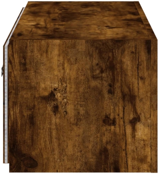 vidaXL TV-Wandschrank mit LED-Leuchten Räuchereiche 80x35x31 cm 837289 Bild 9