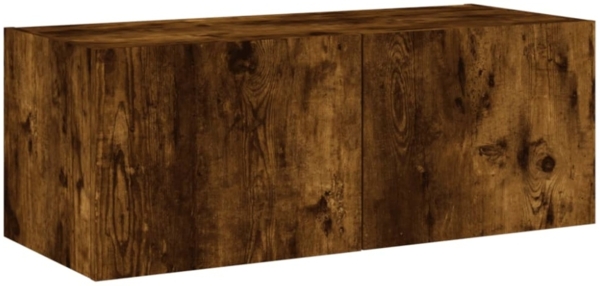 vidaXL TV-Wandschrank mit LED-Leuchten Räuchereiche 80x35x31 cm 837289 Bild 3