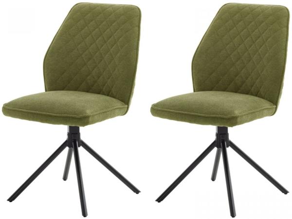 2 x Stuhl Acandi olive Chenille drehbar