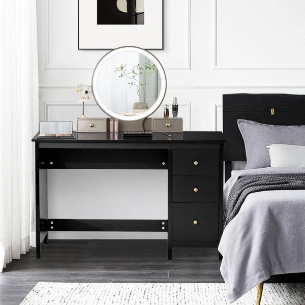 KOMFOTTEU Computertisch Schreibtisch, mit 3 Schubladen, 120 x 50 x 75 cm Bild 3