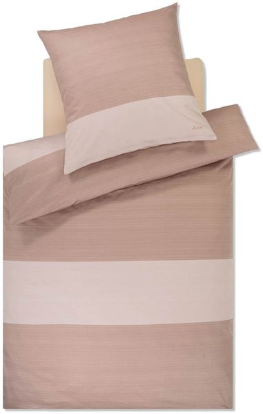JOOP! Bettwäsche Split 4118 08 Nude Mako Satin 155 x 220 + 80 x 80 cm
