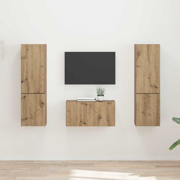 vidaXL TV-Schrankset 5 pcs Artisan-Eiche Holzwerkstoff 3409104
