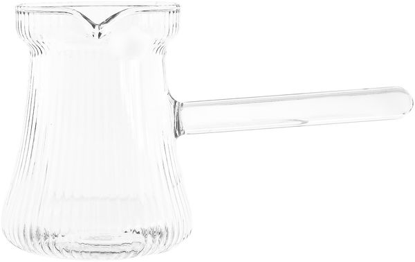 Luana El Chico Kaffeekanne aus Glas für türkischen Kaffee, 400 ml - Relief-Design
