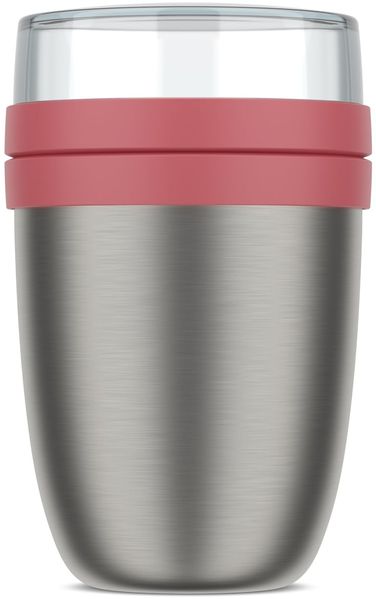Mepal - Thermobehälter Ellipse - Thermo Lunchpot - Praktischer Joghurtbecher & Suppenbecher zum Mitnehmen - 6-8 Stunden heiß & 12 Stunden kalt - 500 + 200 ml - Vivid mauve