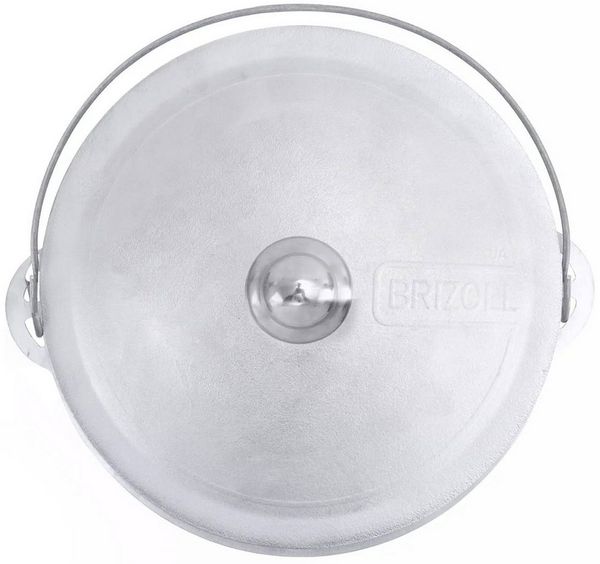 BIG-PAN Schmortopf 8L Kasan Aluminium aus Aluguss mit Bügel Deckel, Aluminium
