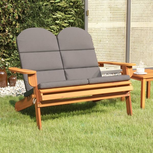 vidaXL Adirondack-Gartenbank mit Kissen 126 cm Massivholz Akazie 360040