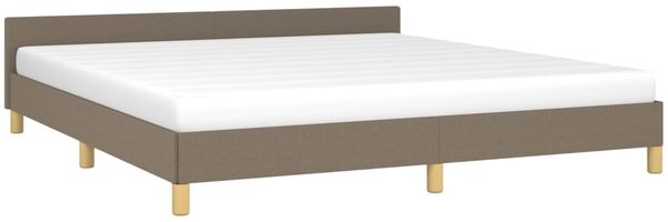 vidaXL Bettgestell ohne Matratze Taupe 160x200 cm Stoff 347427 Bild 3