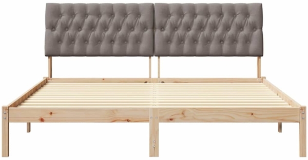 vidaXL Bettgestell mit gepolstertem Kopfteil Braun 180 x 200 cm 3394386 Bild 4