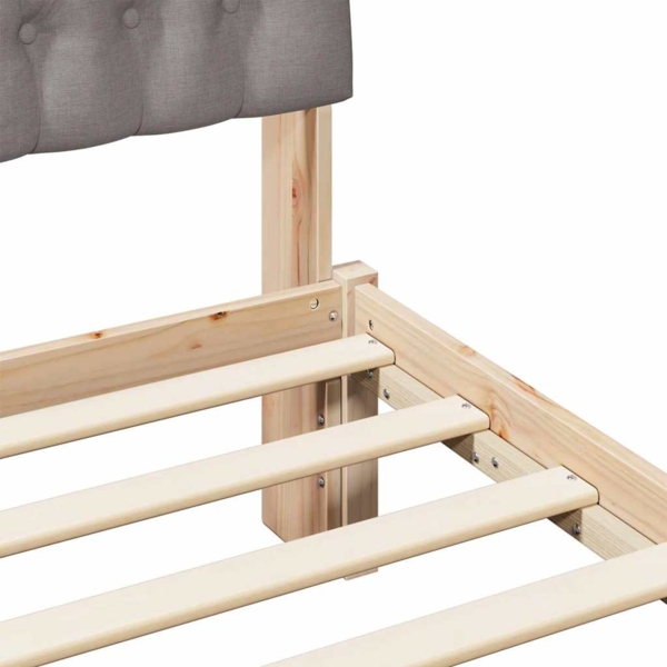 vidaXL Bettgestell mit gepolstertem Kopfteil Braun 180 x 200 cm 3394386 Bild 7