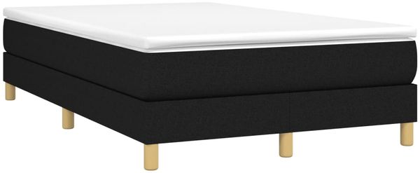 vidaXL Boxspringbett mit Matratze Schwarz 120x190 cm Stoff 3269666 Bild 2