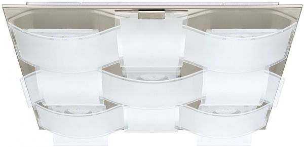 Eglo 93399 Deckenleuchte NICKEL-M/SATINIERT-KLAR GUADIANO 57x57 cm