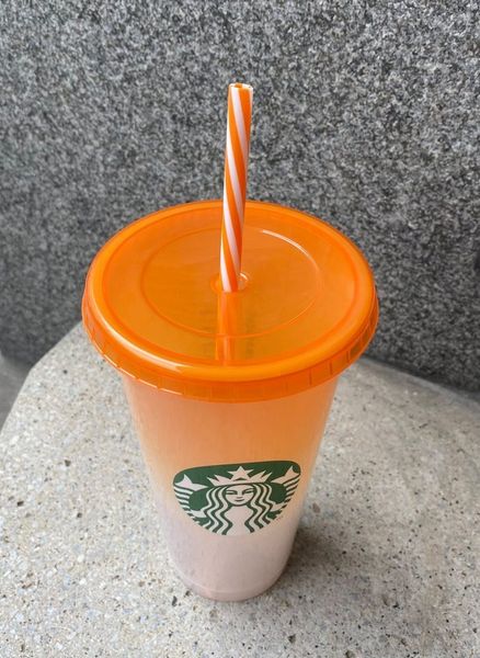 Starbucks Frühstücks-Geschirrset Starbucks Reusable Cold Cup Spring Colour Change 709ml