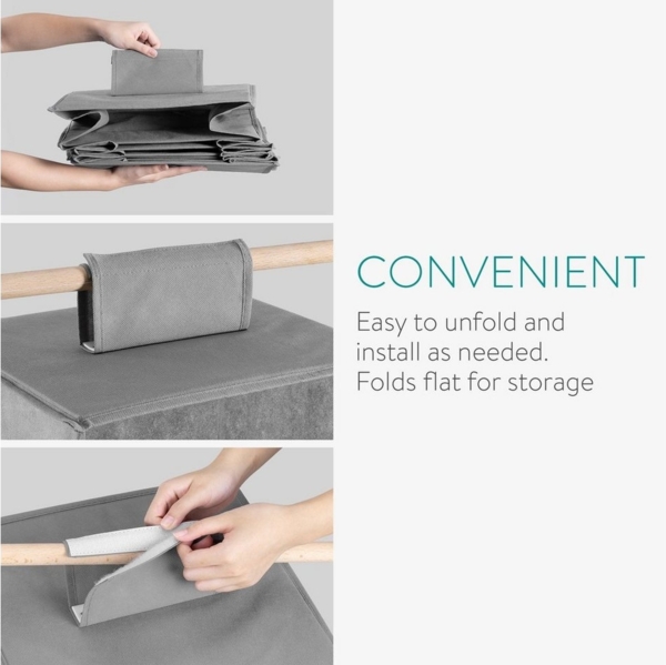 Navaris Hängeregal Hängeregal mit 6 Fächern 35x30x108cm - platzsparende Hängeaufbewahrung, 1-tlg. Bild 3