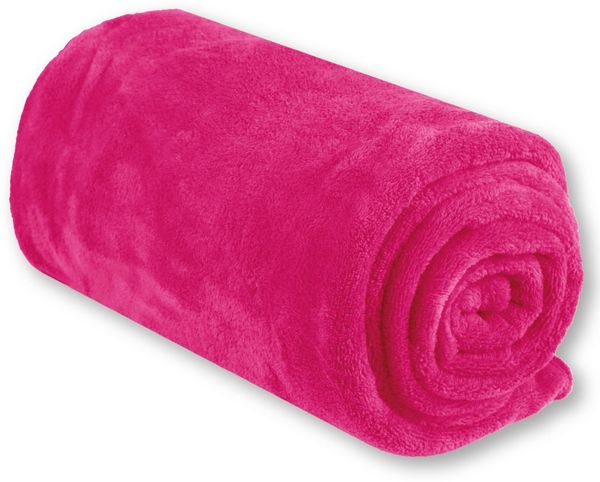 Kuscheldecke supersofte Tagesdecke vielseitig verwendbare Microfaser-Decke, flauschig und anschmiegsam in vielen verschiedenen modischen Farben erhältlich (pink - fuchsia / 220x240 cm) Bild 4