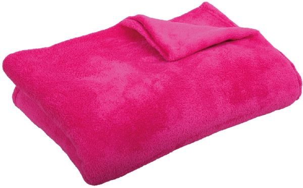 Kuscheldecke supersofte Tagesdecke vielseitig verwendbare Microfaser-Decke, flauschig und anschmiegsam in vielen verschiedenen modischen Farben erhältlich (pink - fuchsia / 220x240 cm) Bild 3