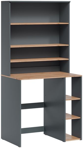 Waschmaschinenschrank Viktor Anthrazit/Goldkraft Eiche 93.6 x 88.2 cm 2 Teile mit Regal Vicco