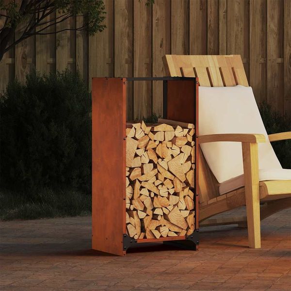 vidaXL Brennholzregal 40x30x80 cm Wetterfester Stahl 864236