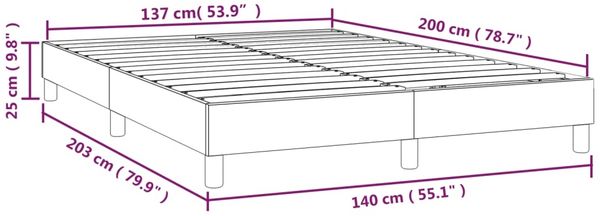 Boxspringbett Dunkelbraun 140x200 cm Stoff [3120617] Bild 9