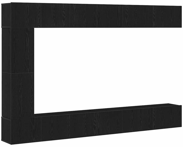 vidaXL TV-Schrankset 9 pcs Schwarz Eichen-Optik Holzwerkstoff 3333058