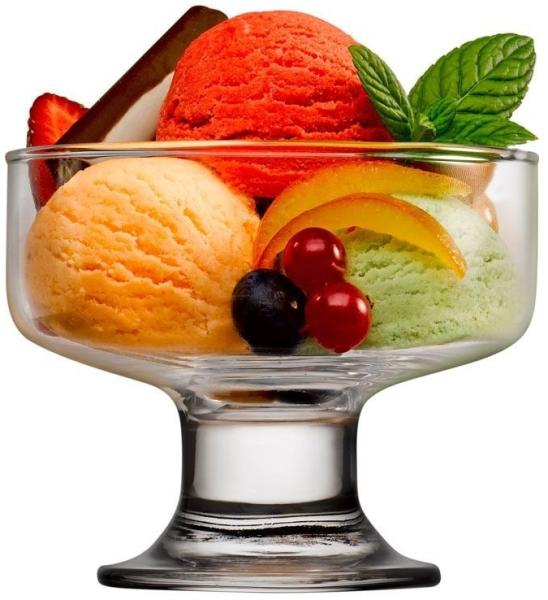 Eisschale / Dessertschale auf Fuß - Ice Ville - 6 Stück