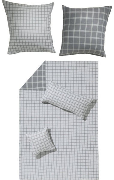 Erwin Müller Bettwäsche Wendebettwäsche, Biber, 2 teilig, Flanell Karo