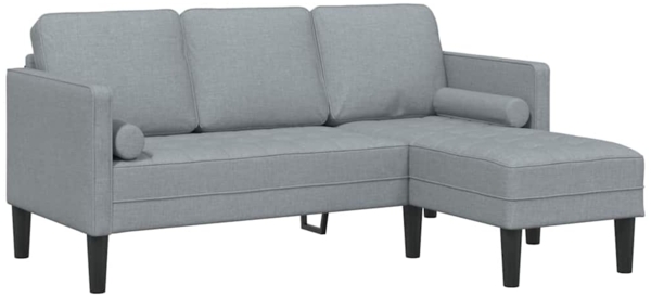 vidaXL Sofa Set mit Kissen Hellgrau Polyester 42001913